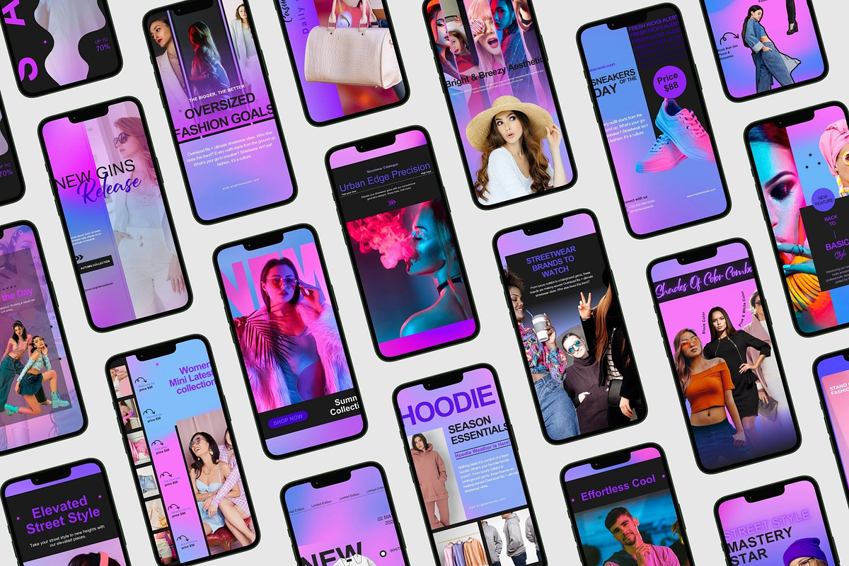 100 Animated Fashion Instagram Canva, a Social Media Template by TheBrightGrap (Photo 2 of 7)