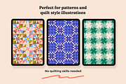 Quilt Stamps For Procreate, a Brush Add-On by seamless team (Thumbnail 3 of 5)