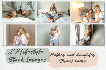 Mother and daughter. Sweet home.