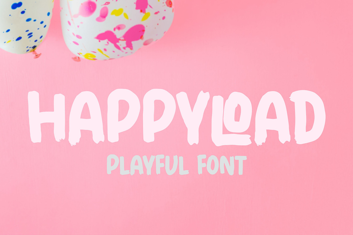 HAPPYLOAD - Playful Font, a Symbol Font by NTC Graphic (Photo 1 of 8)