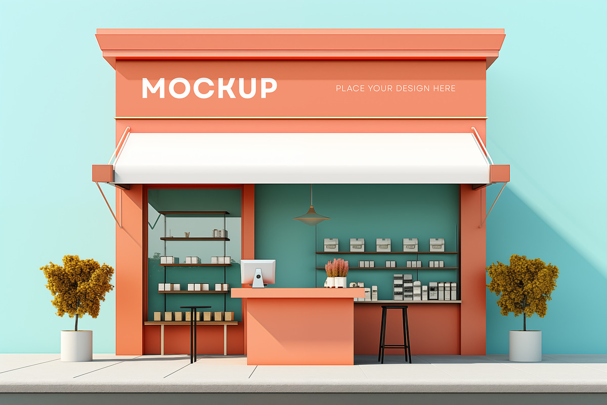 Shop Facade Mockup Generated with AI, an Advertising Mockup by dpi (Photo 6 of 13)