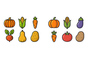 Colorful collection of vegetables, a Food Illustration by ZinetroN