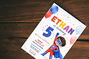Superhero Birthday Invitation, an Invitation Template by heynomi (Thumbnail 9 of 19)