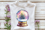 Watercolor Sparkle Christmas Clipart, an Illustration by CraftArtStudio (Thumbnail 5 of 6)