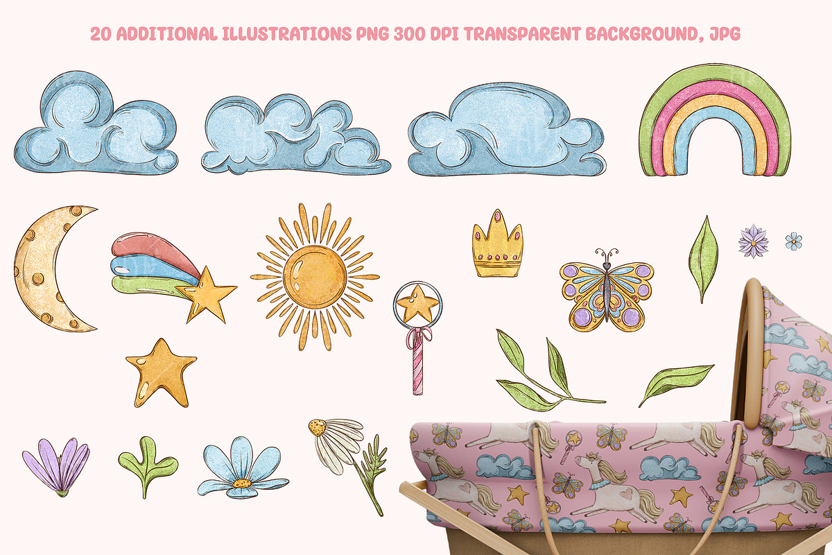 Fantasy Unicorn Collection, a Decorative Illustration by Artalia (Photo 3 of 6)
