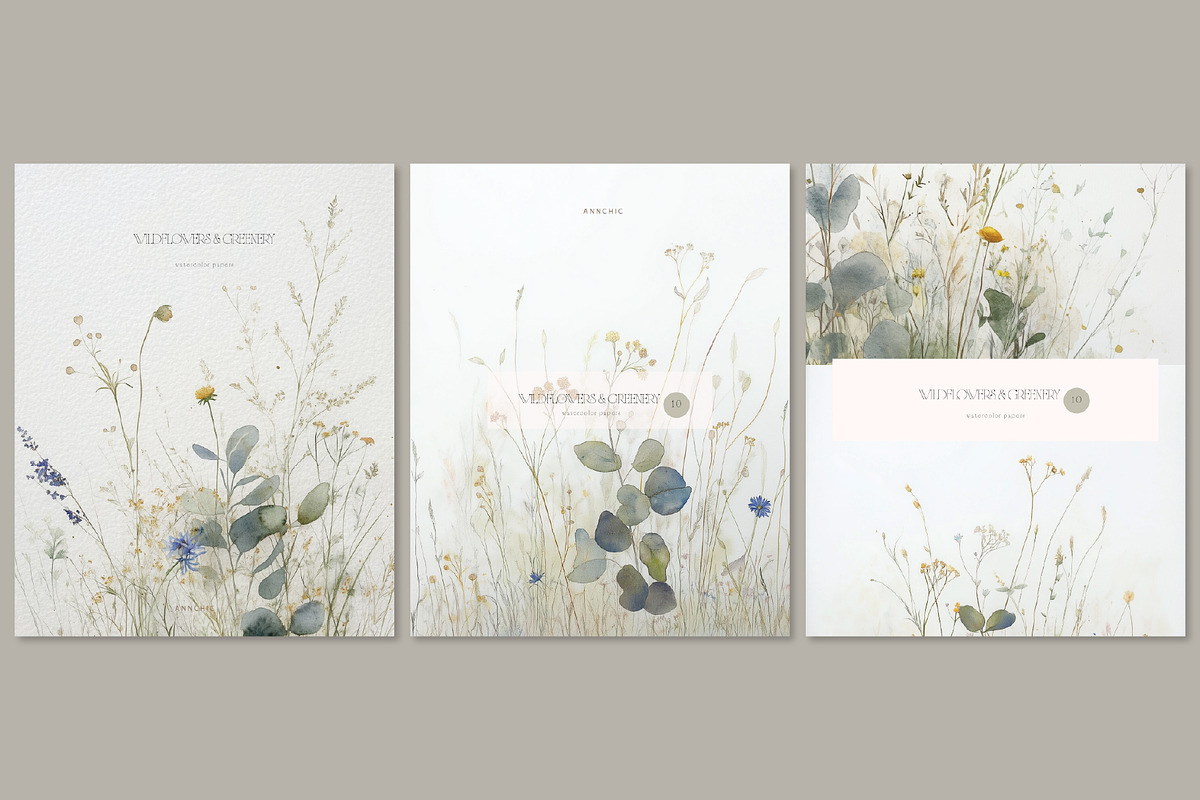 Wildflowers & Greenery Backgrounds, a Background Graphic by Anna Sokol (Photo 7 of 12)
