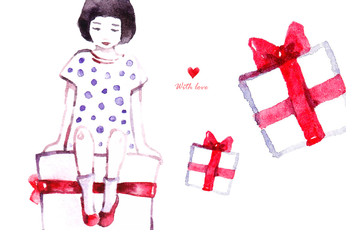 Watercolor Holiday Cards, a Decorative Illustration by Knysh Ksenya (Photo 2 of 9)