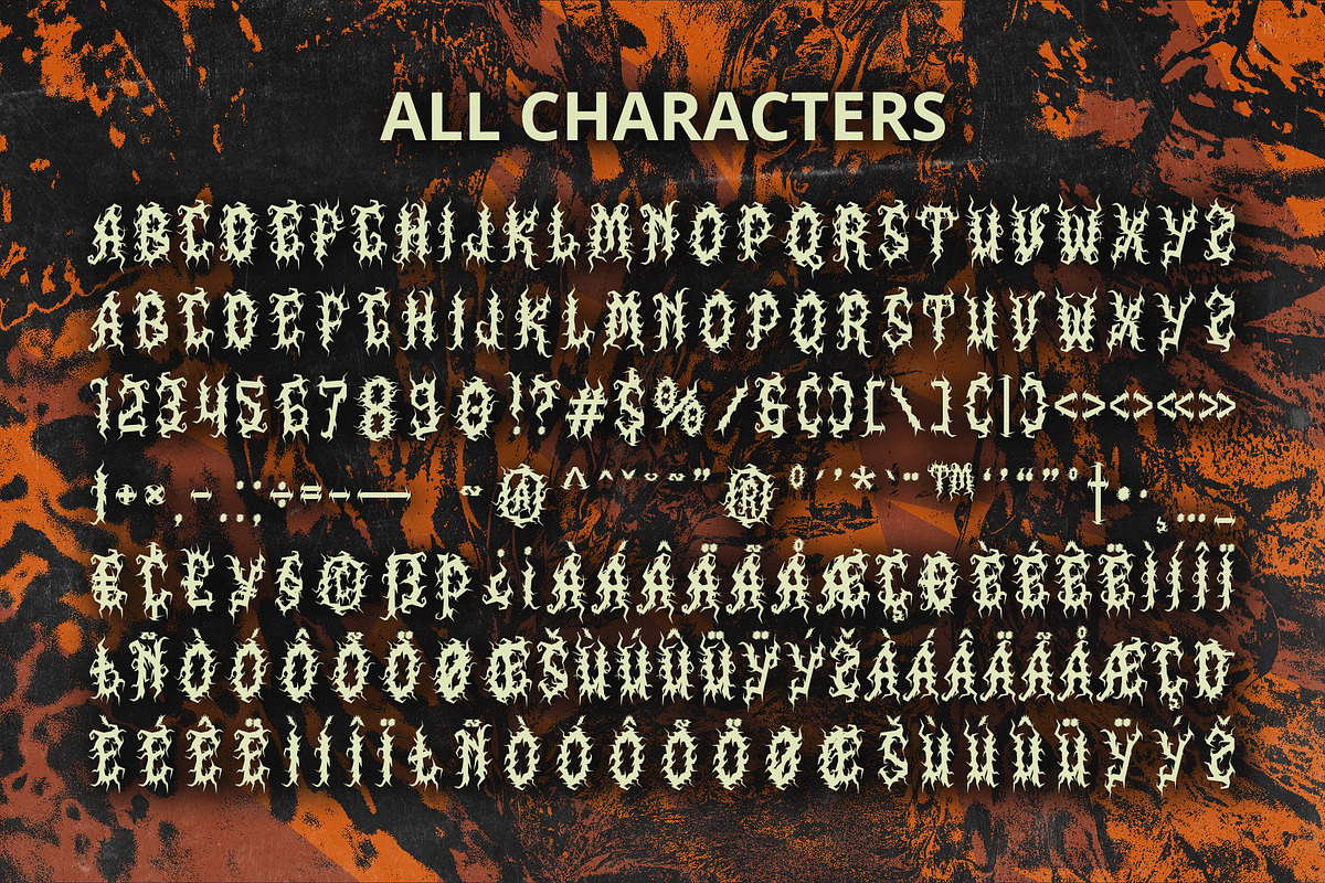 CS Cursed – Black Metal Font, a Blackletter Font by Craft Supply Co. (Photo 8 of 8)