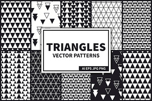Triangles Vector Seamless Patterns