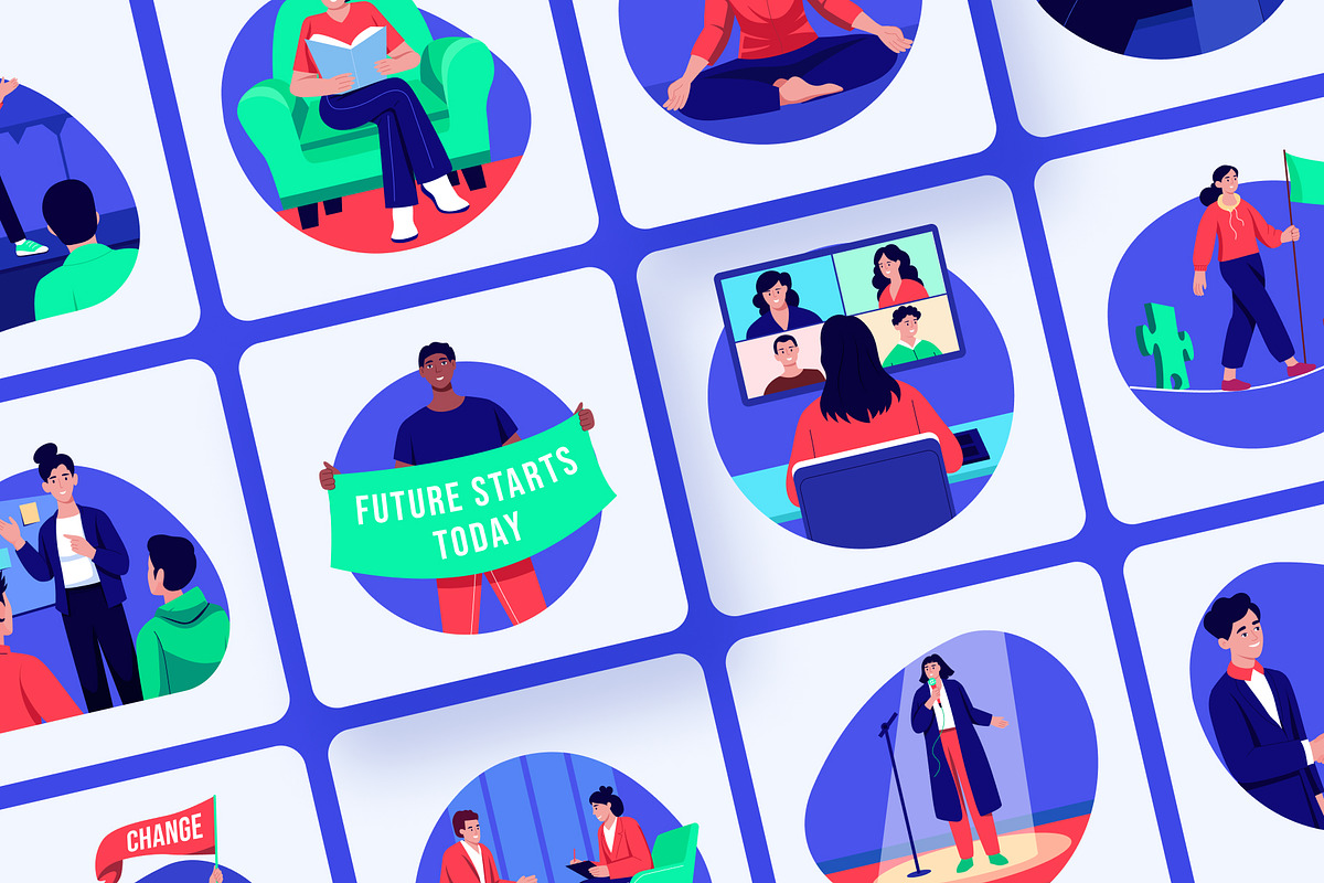 Young Leaders Dream Illustration Set, a Technology Illustration by Brickclay (Photo 6 of 10)