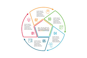 Linear Elements For Infographic V.11