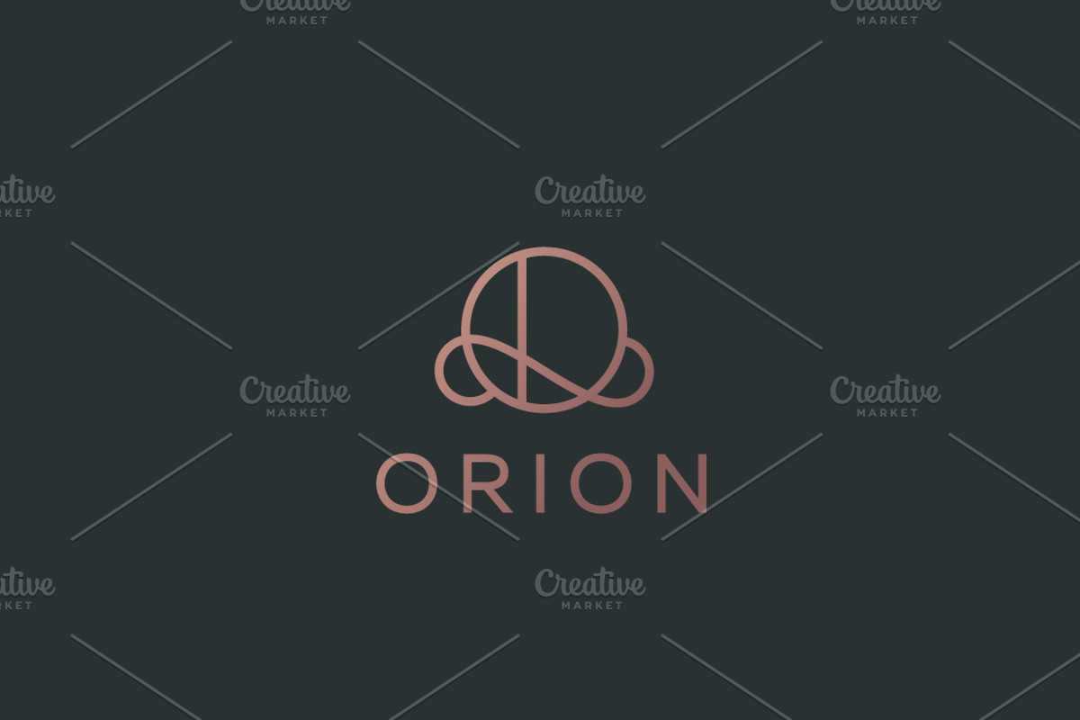 Elegant line curve vector logotype. Premium letter O logo design ...