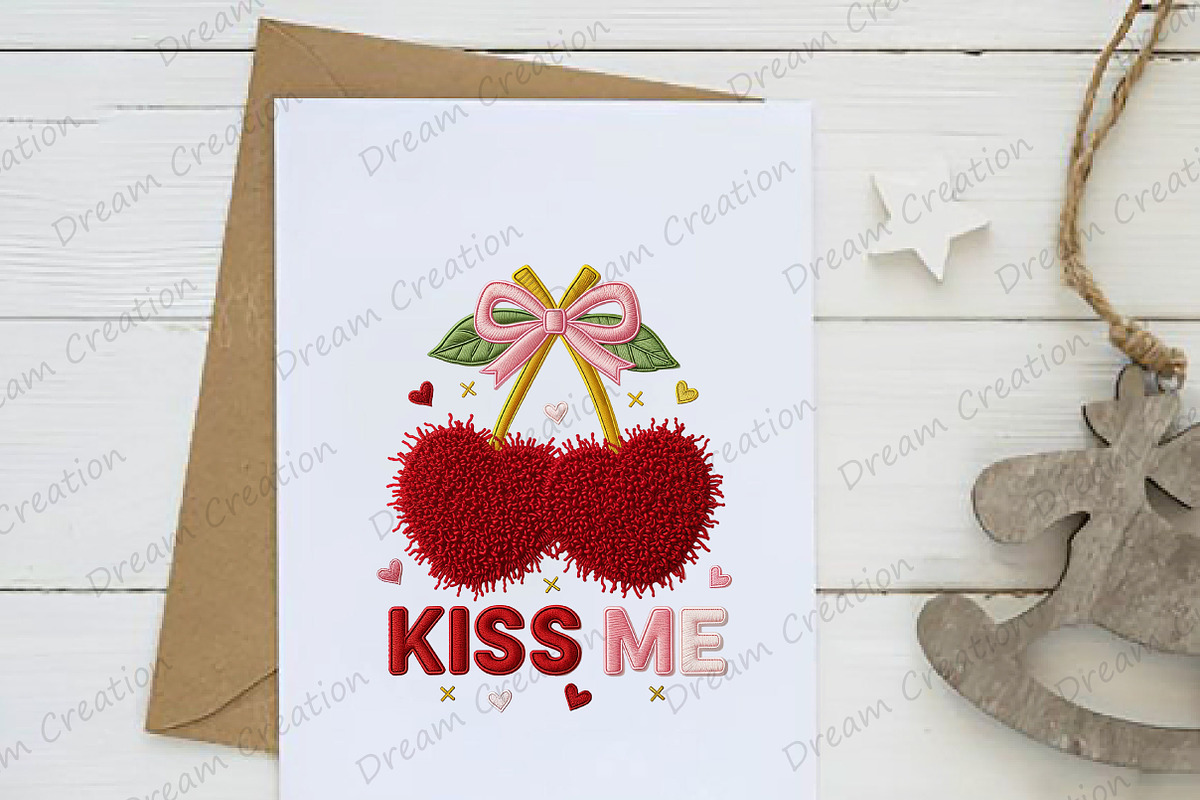 Kiss Me Embroidery PNG, an Illustration by Dream Creation (Photo 3 of 5)