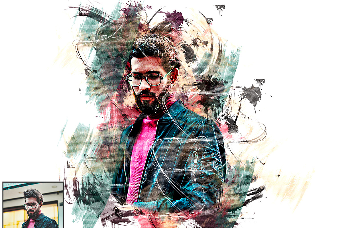 Abstract Watercolor Photoshop Action, an Action Add-On by Studio Retouch