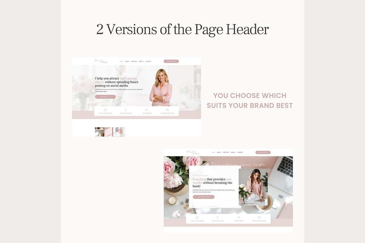 Systeme.io Blush Website Template, a Landing Page Template by Hayley's Digital Hub (Photo 5 of 10)
