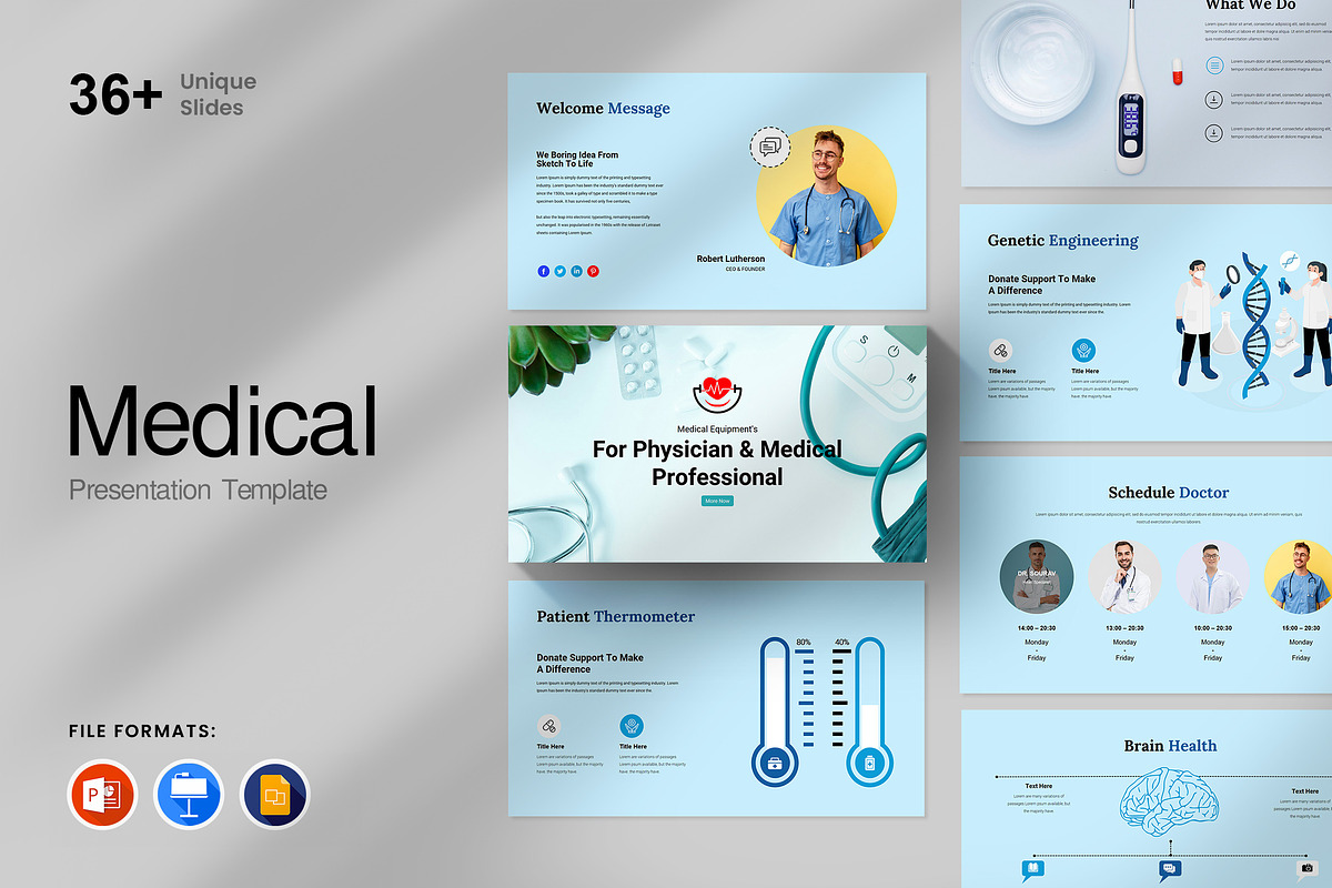 Medical Presentation Template, a Presentation Template by GenerousArt (Photo 1 of 7)
