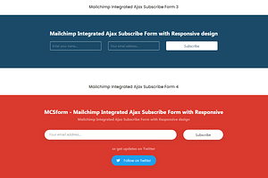 Mailchimp Integrated Ajax Form