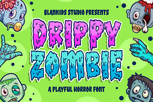 Drippy Zombie A Playful Spooky Font