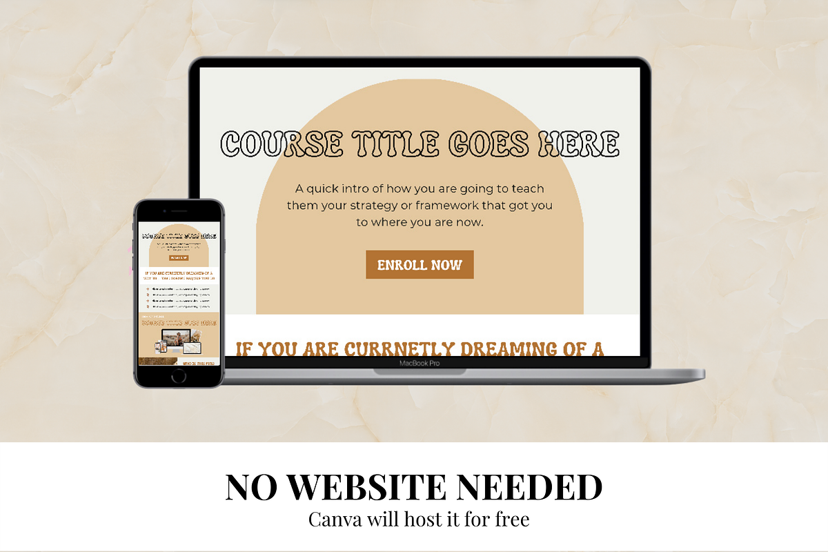 Sales Page Template for Online Course