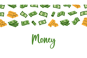 Money horizontal banner. Money, a Finance Illustration by GraphiShop