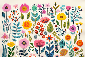 Vintage Flower Garden