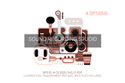 Sound Recording Studio Vector Design, an Object Illustration by danjazzia (Thumbnail 1 of 5)
