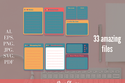 Vintage Daily/Weekly Planner Sticker, an Object Graphic by RimzStudio (Thumbnail 2 of 3)