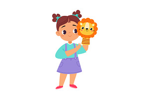 Girl Character Play Toy Lion Doll