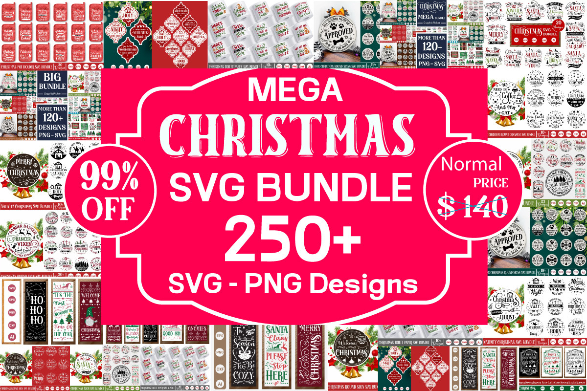 Mega Christmas Farmhouse Bundle, an Object Graphic by GraphicPicker (Photo 3 of 13)