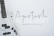 Agustrush, a Script Font by GRAPHICPRESS (Thumbnail 1 of 9)