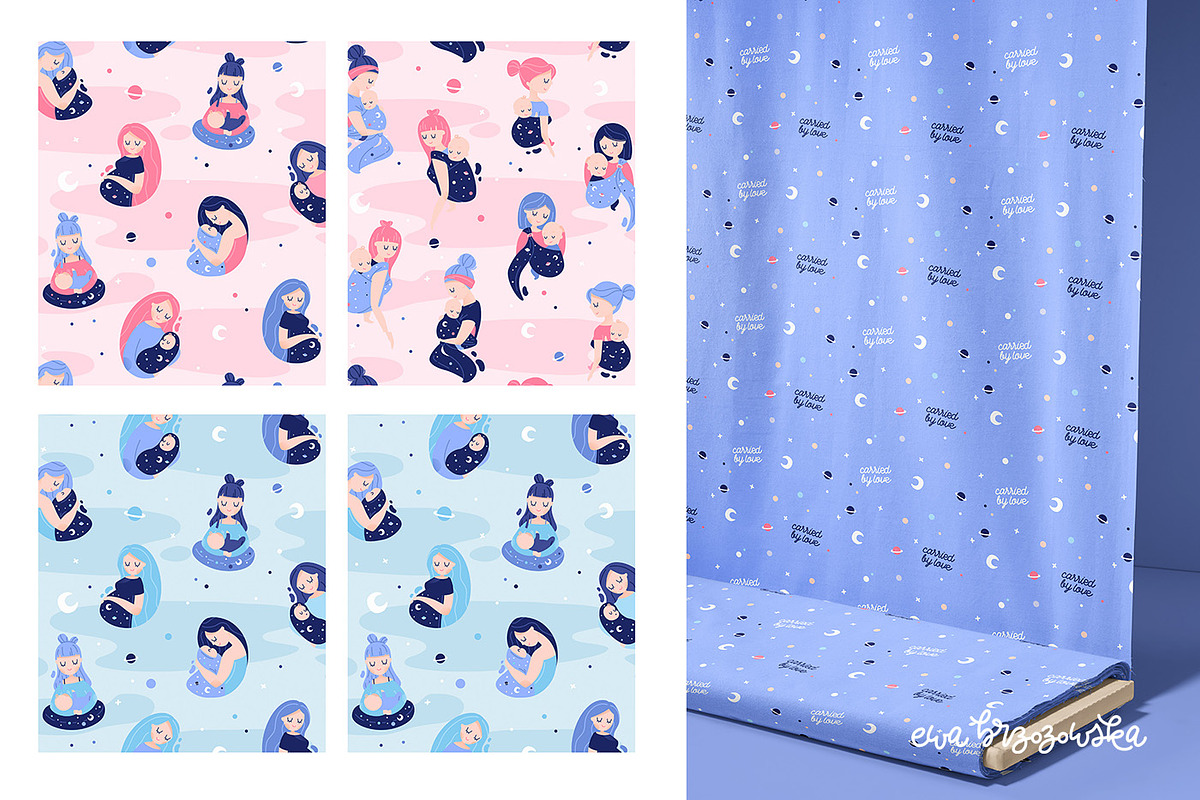 Carried by love - pattern collection, a Pattern Graphic by Brzozowska (Photo 4 of 8)