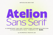 Atelion Modern Geometric Sans Serif