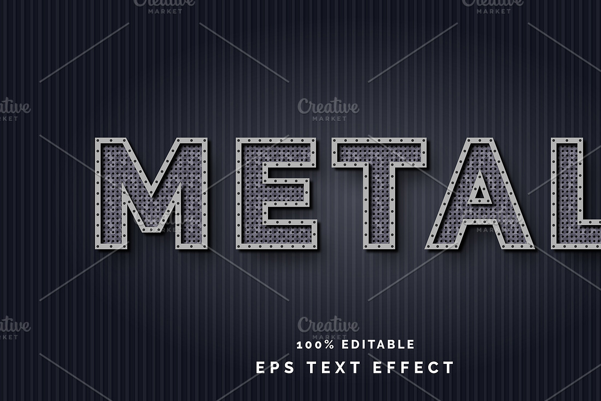 Editable Metal Text Effect, a Layer Style Add-On by mijli