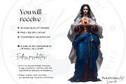 Holy virgin Mary clipart set, a Person Illustration by ThatsDesignArt (Thumbnail 2 of 10)