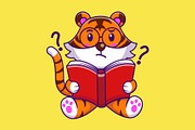 Cute Animal Reading Book Cartoon, an Education Illustration by Artstorystudio (Thumbnail 2 of 7)