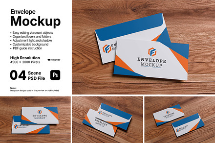 Envelope Mockup Bundle Set