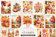Fall Season Stamps PNG, an Illustration by SinaCreation (Thumbnail 1 of 5)