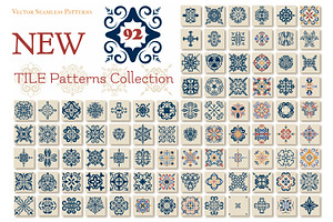 Big set of 92 TILE templates,Azulejo