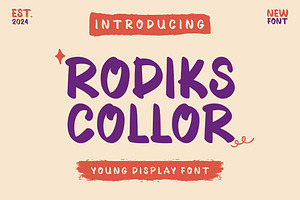 Rodiks Collor - Display Font, a Script Font by Ary_ngeblur