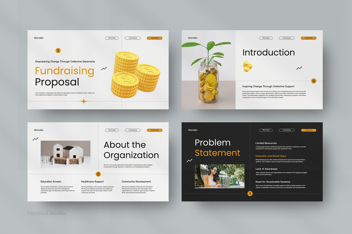 3D Animated Fundraising Pitch Deck, a Presentation Template by FIBRINOSÄ (Photo 2 of 6)
