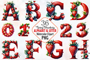 Spring strawberry Alphabet clipart, an Illustration by RobertsArt (Thumbnail 1 of 7)