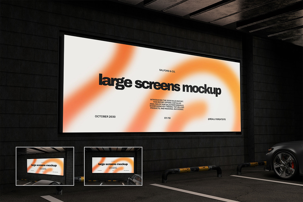 Large Screens Mockup, an Advertising Mockup by Momogi (Photo 1 of 4)
