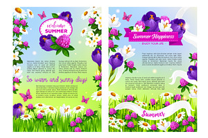 Flowers Bouquets For Welcome Summer Time Posters