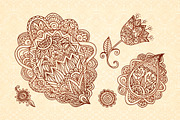 20 henna design vector elements, an Object Graphic by Art of Sun (Thumbnail 4 of 4)