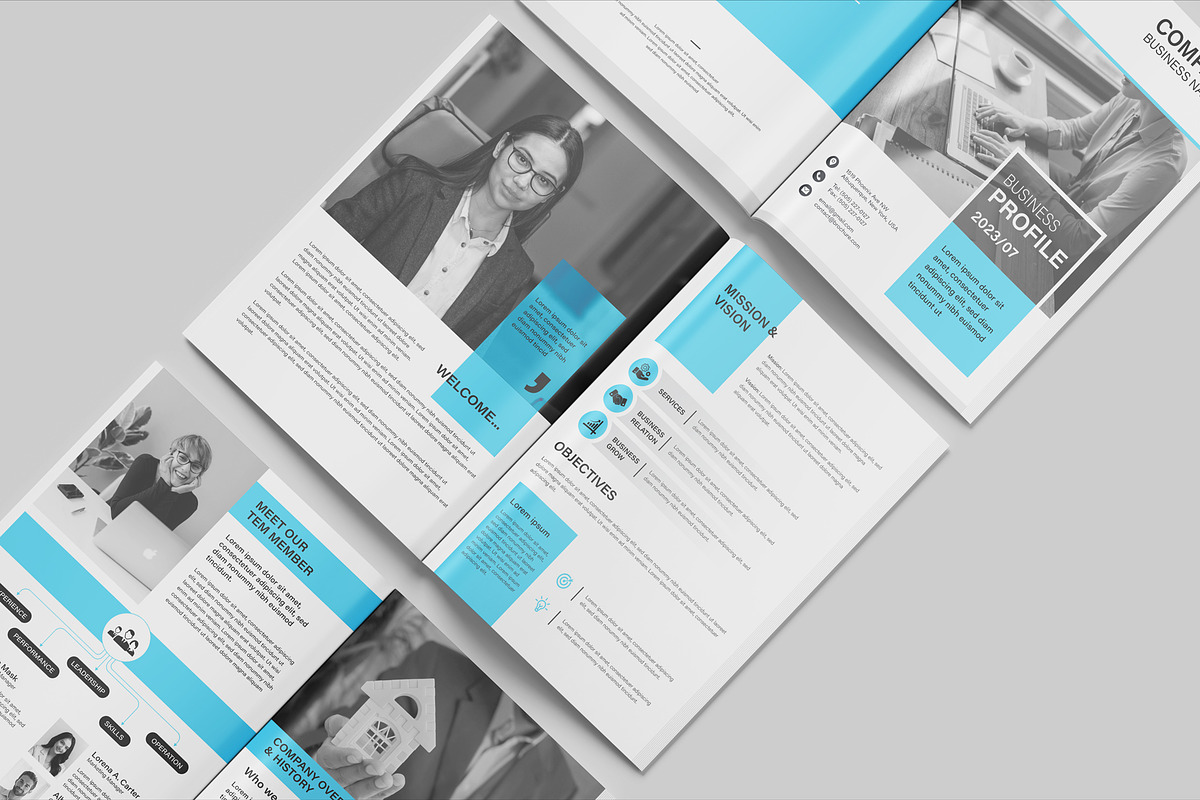 Company Profile Brochure Template, a Brochure Template by picxola (Photo 2 of 2)