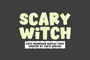 Scary Witch - Cute Display Font, a Handwritten Font by SaktiAvellin (Thumbnail 1 of 9)