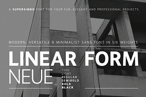Linear Form Neue | A Sans Serif Font