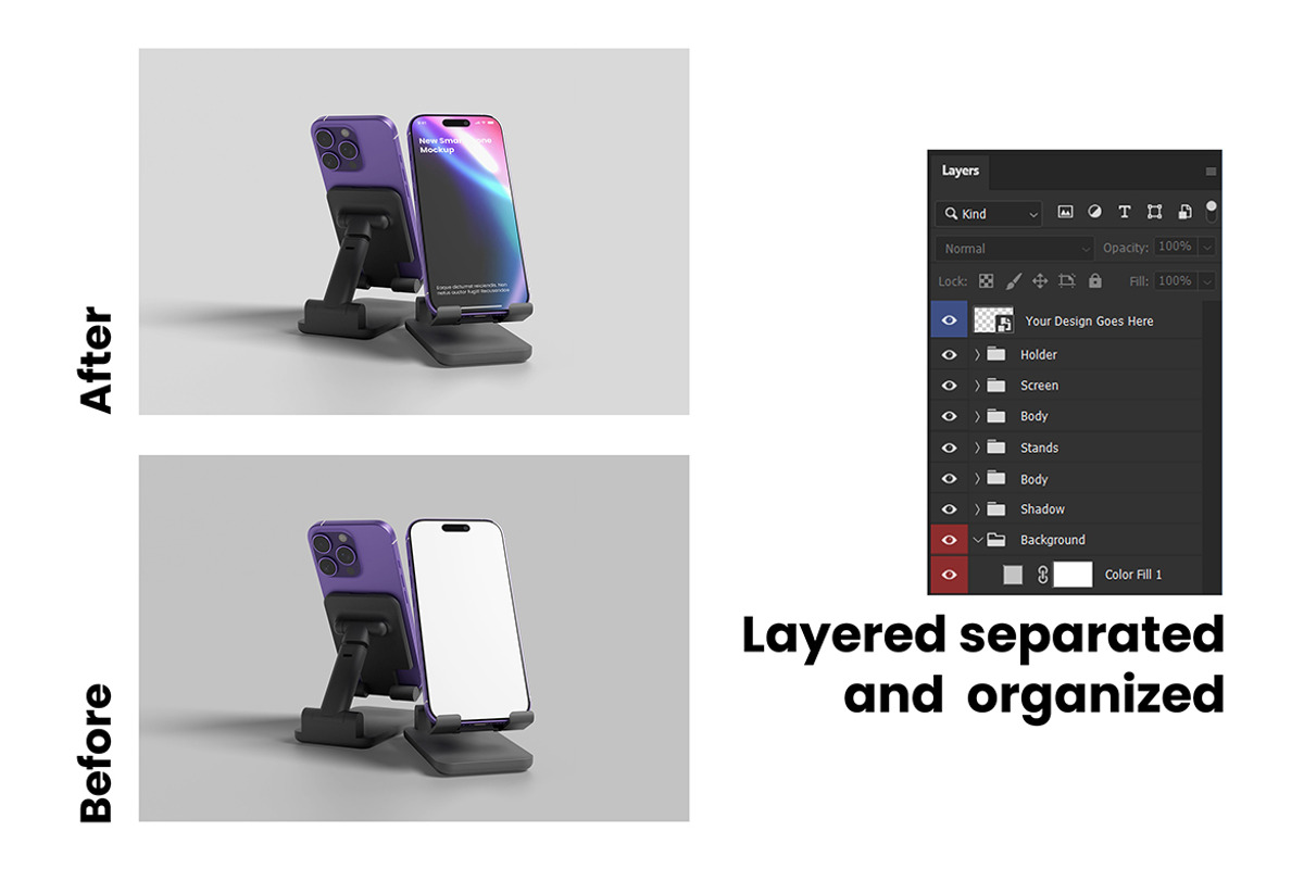 Standing Smartphone Mockup, an iPhone Mockup by My Code Std (Photo 6 of 6)