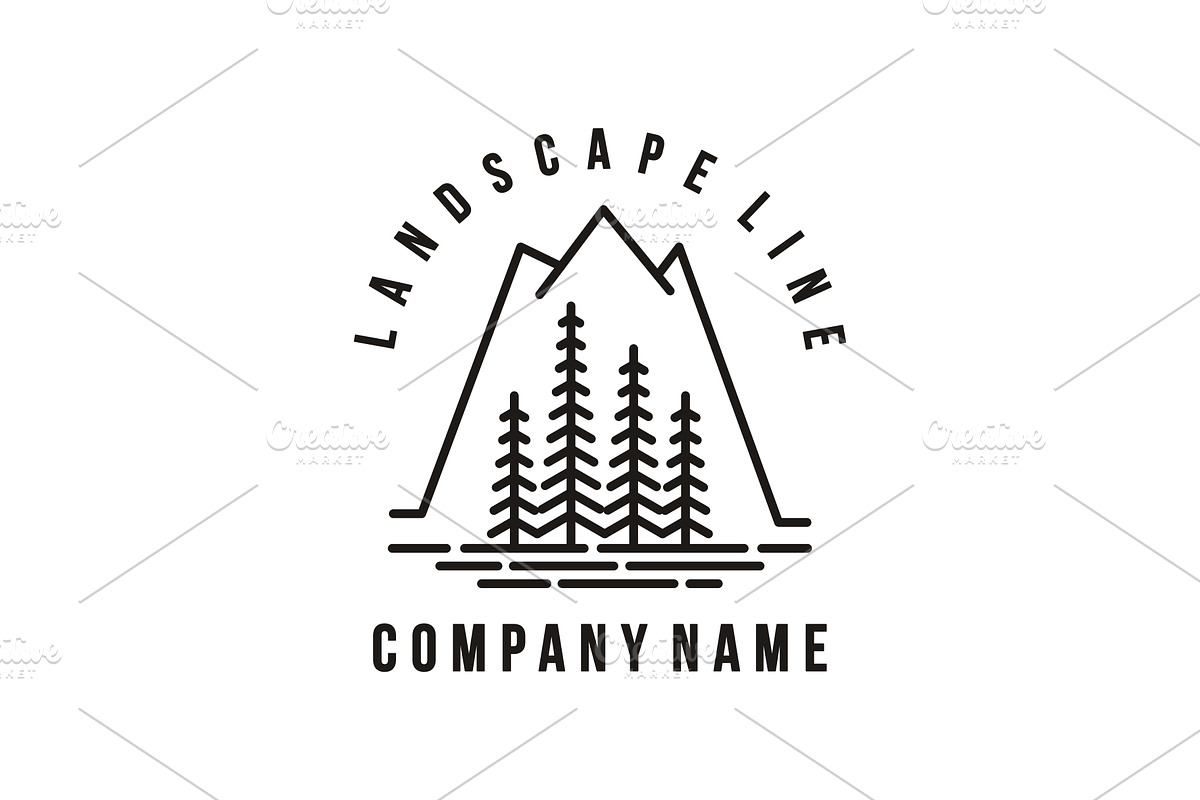 Mountain Line Art Logo Design, a Branding & Logo Template by jundio studio