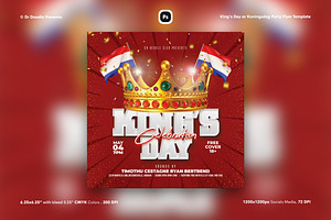 Koningsdag Party Flyer, a Flyer Template by iDoodle Studio